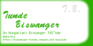 tunde biswanger business card